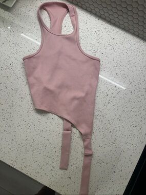 ALO Yoga Ribbed Racerback Crop Top Ballet Collection Size S